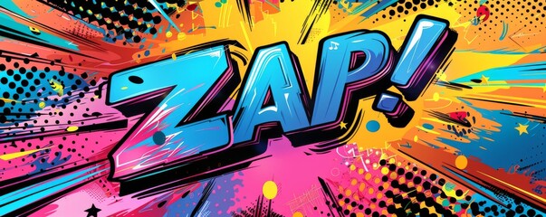 Fototapeta premium Colorful pop art background with 