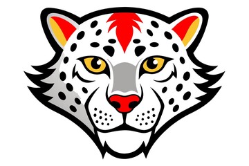 Fototapeta premium Cheetah head mascot design vector