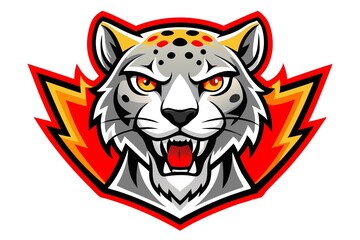 Cheetah head mascot design vector