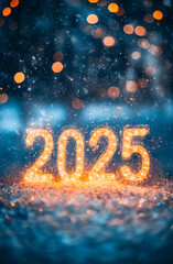 2025年ライトアップされた雪景色