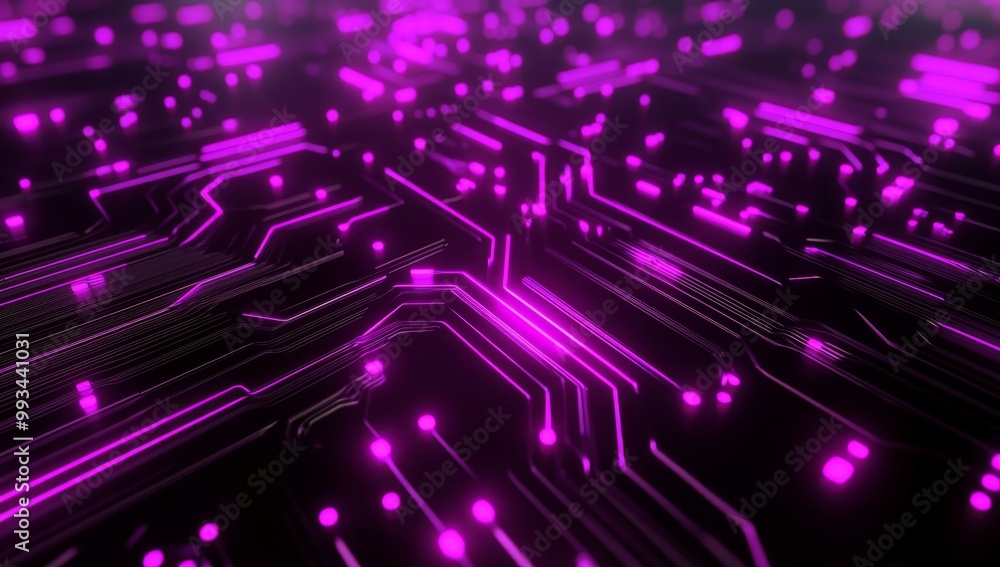 Poster concept of futuristic cyberspace. background with abstract circuit lines. generative machine learnin