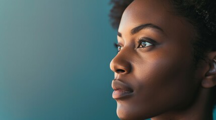 Close-up of Thoughtful Young Woman Looking Forward - Reflective and Inspirational Portrait Photography