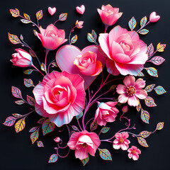 pink background