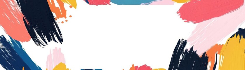 Fototapeta premium Vibrant abstract background featuring colorful brush strokes, perfect for creative projects and artistic design.