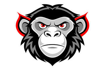 Chimpanzee head mascot design vector