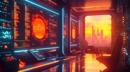 Futuristic Control Room.
