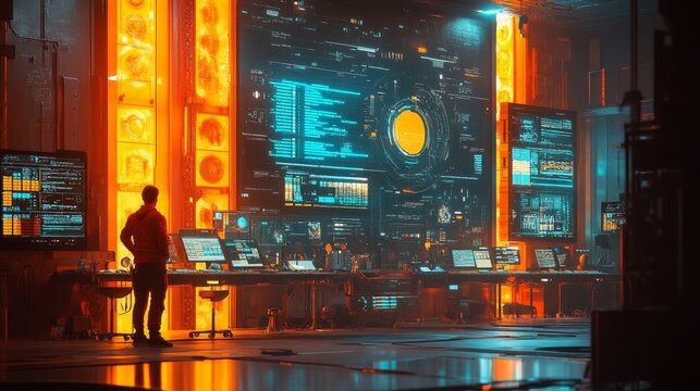 Futuristic Control Room.