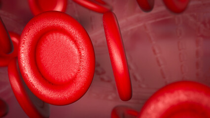 The Blood cell for medical and sci concept 3d rendering.