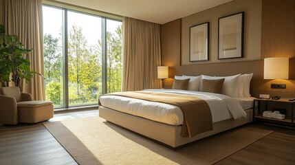 Modern Bedroom Interior.