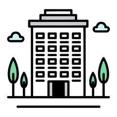 Blok mieszkalny ilustracja 