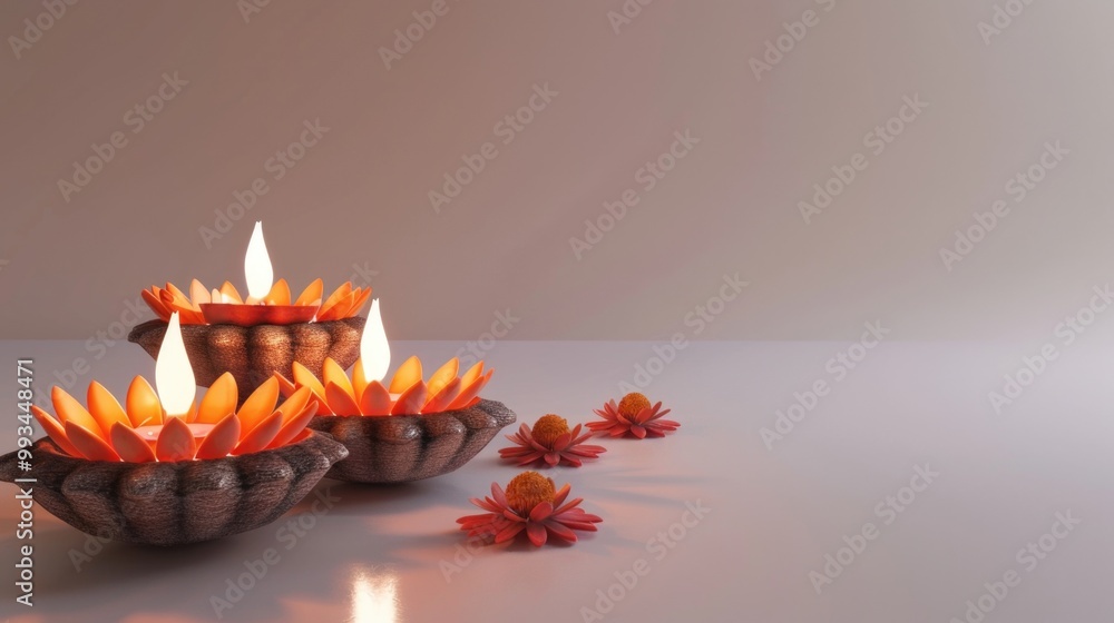 Poster a single candle placed on a flat surface, suitable for use in various settings including decorative 