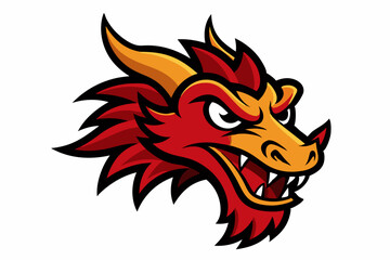 Chinese Dragon head mascot design