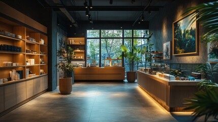 Fototapeta premium Modern Store Interior.