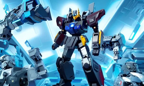 Flawless 4K Gundam Merging in Dynamic 3D Render