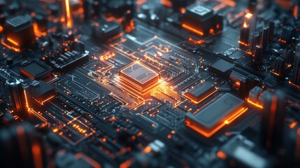 Obraz premium Circuitry Glow.