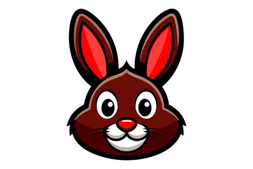 Chocolate Bunny head mascot design vector