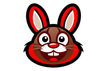 Chocolate Bunny head mascot design vector