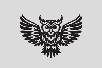 eagle owl illustration and bird vector