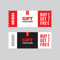 Gift Voucher with Buy 1 Get 1 coupon BOGO, Gift Coupon voucher discount

