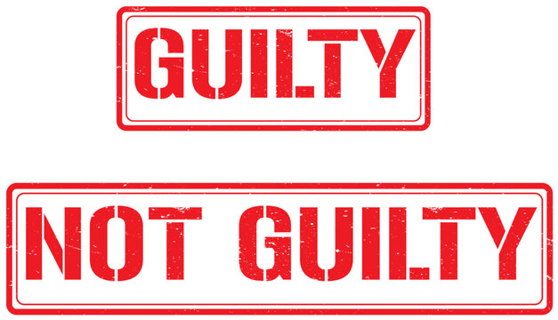 guilty sign with grunge effect,rectangle rubber stamp. vector seal