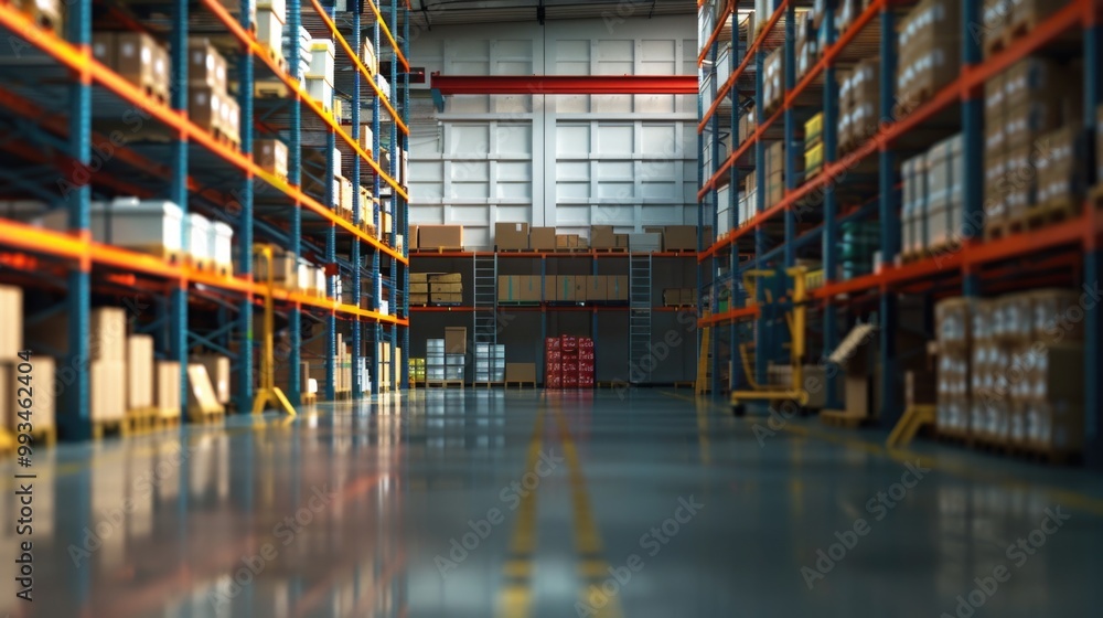 Poster a storage room filled with many boxes and crates