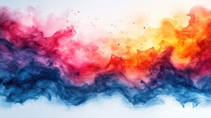 Obraz premium Vibrant Abstract Colorful Smoke Waves Background