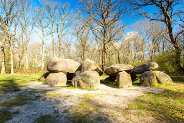 Ancient dolmen (Hunebed D25) , Drenthe, The Netherlands