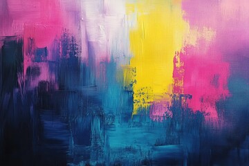 Abstract oil painting background showing colorful brushstrokes