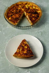 slice of quiche