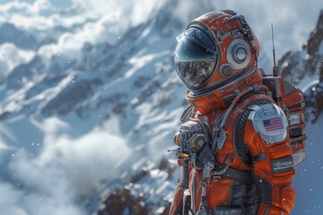 After crash-landing on an uncharted planet, alone astronaut standing in terrain and evade its hostile inhabitants in order to find a way back home.