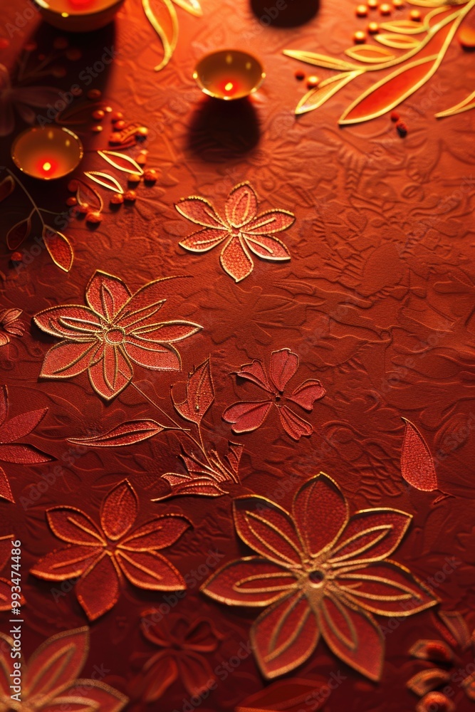Poster A close-up view of a table with candles lit on it, great for use in intimate settings or scenes