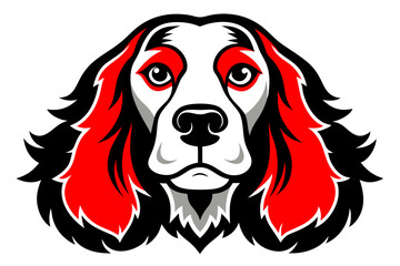 Cocker Spaniel head mascot design vector