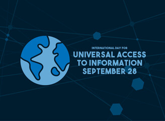 Fototapeta premium Vector Illustration of International Day for Universal Access to Information. September 28. Flat design vector.