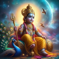 Cute Lord Murugan | Lord Kartikeya	
