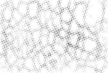 Naklejka premium abstract background with dots, a black and white halftone pattern with dots, a white background with a black and white dot pattern with vintage grunge texture,