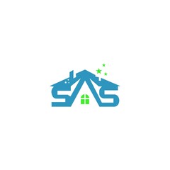 SAS home vector  logo design