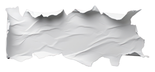 PNG Torn paper mockup white crumpled textured.