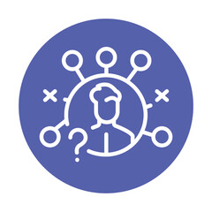 Negative personal traits black line icon.