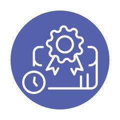 Work experience black line icon.