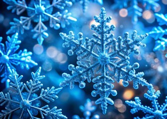 Serene Light Blue Snowflake Background for Winter and Holiday-Themed Designs and Projects