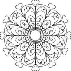 Circular pattern in the form of a mandala