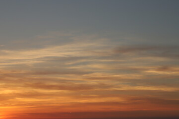 sunset sky from violet to orange