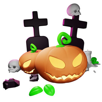 Pumpkin set of Halloween