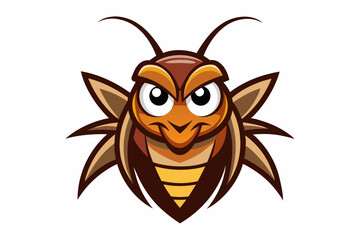 Cockroach head mascot design vector