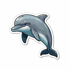 Naklejka premium dolphin isolated on white