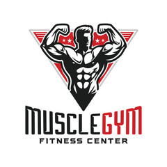 Dynamic Gym Branding Logo Featuring Fitness Elements