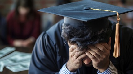 Overcoming Student Loan Debt: Young Adult Graduating with Financial Burden in Education