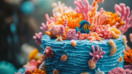 Ocean Cake Decor.