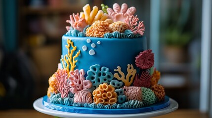 Coral Cake Decor.