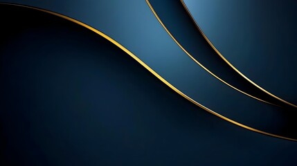 Obraz premium Smooth Dark Wavy Abstract Gradient Background with Dynamic Curves and Lines